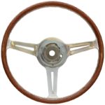 Porsche 356 B/C Les leston style steering wheel 375mm, polished finish 1960-65