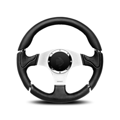Porsche Momo steering wheel Millenium black leather 320mm.