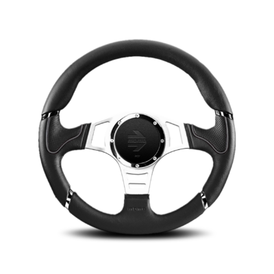 Porsche Momo steering wheel Millenium sport Black/blue profile 350mm.