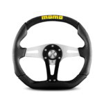 Porsche Momo steering wheel Trek black alcantara/black leather 350mm.