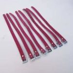 Set of 8 red ski rack straps