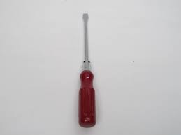 Porsche 356 Red wood handle flat head screwdriver (large)