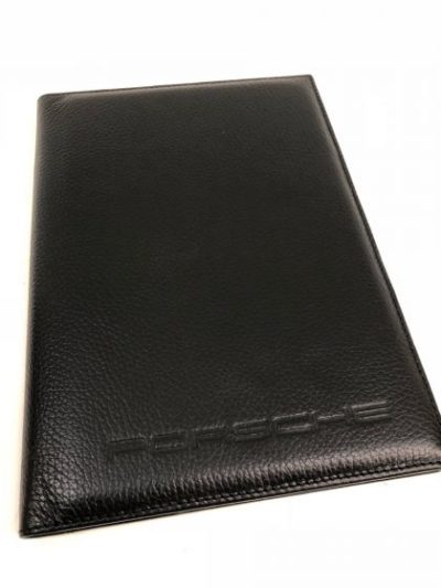 Leather Document wallet, Black, for Porsche 911, 959, 944, 968 and 928 ,1990- onwards