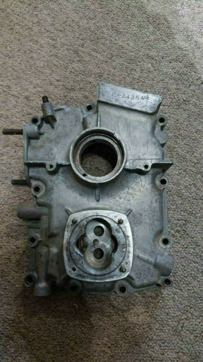 Porsche 356 pre A 1955 Third Piece engine case front 34354 engine number. 1 oil pump studs missing