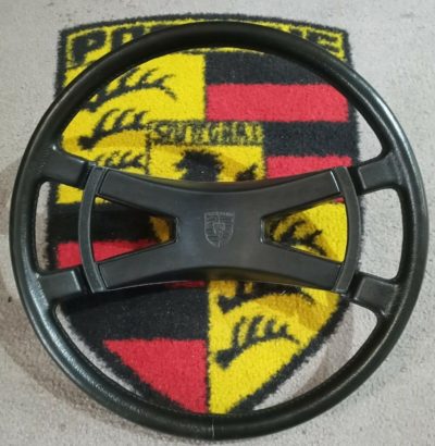 A Stunning and superb all original 400mm Porsche 911 steering wheel dated 5/73 VDM stamped rubber rimmed