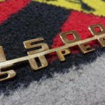 An original 1500 Super emblem Porsche 356A + newly gold plated