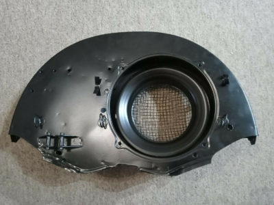 An Original Porsche 356a Fan shroud 1956 - 1960 modls . This is in great shape , has had a clean , repainted in satin black and has the original rear air screen intact