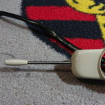 An Original restored Porsche 356+ 356a Indicator switch / arm in beige . Tested and fully working .