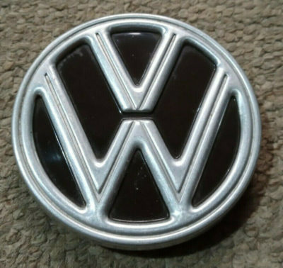 VW beetle bonnet/hood badge 1938-53 solid 3 tab perfect possibly NOS