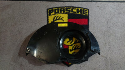 An original used Porsche 356 B fan shroud European models only , please note the right hand side of the fan shroud for European models only .