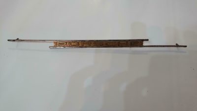 An original early Porsche script dash badge, it is correct for use with Speedster models 1955-58, convertible D 59 and Roadster 59-62. The script is in good used condition, it has some nice signs of age and lots of patina, the gold and silver colours are very worn through which looks superb.