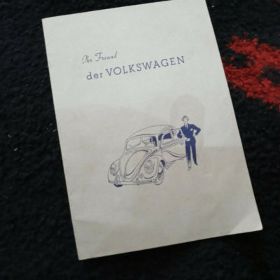 The Freund Der Volkswagen , circa date 1949 booklet in German text. Very old and original booklet . very rare and hard to find .