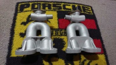 Freshly blasted and cleaned are these Original Porsche 356 Pre A + 356A aluminum intake manifolds , for use with the Solex carburettor's These are in very good condition.