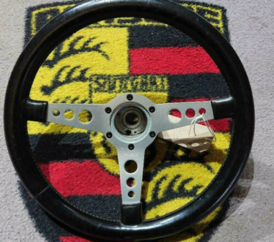 350mm original ISO Delta three spoke steering wheel Porsche 911 / 912 -73 . This really is a super cool with for any classic Porsche . Includes Porsche horn button