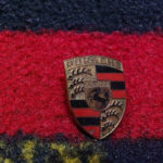 Used Genuine Hood Crest Badge for Porsche 356A, B & C Coupe, Speedster, Roadster & Cabriolet. 1956 - 1965. Lots of patina, Good strong colours . One small chip , but has original fixing on reverse .