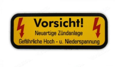Vorsicht Decal for CDI Box for 911 1969-1977.