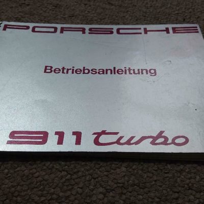 A owners manual. This is for the Porsche 911 Turbo type 964 3.3 l 320 HP model year 1990-1991. Print date 09/1990, 99 pages, German text .