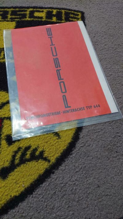 Porsche 356/356a original Syncromesh pamphlet type 644 , dated June 57 is also in German text