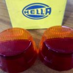 New Old Stock Hella tail light indicator lenses for Porsche 911R lightweight rear units,