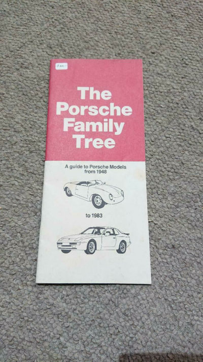 The Porsche family tree booklet covering years 1948-1983 superb condition .