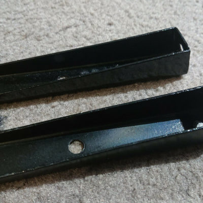 A pair of original Porsche 356a up to 1959 Front number plate mounts , priced per pair .