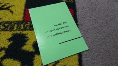 An original Porsche 356 Syncromesh brochures/pamphlets .The 1st is the green pamphlet dated 12.58 W397, with German text .
