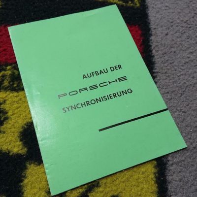 An original Porsche 356 Syncromesh brochures/pamphlets .The 1st is the green pamphlet dated 12.58 W397, with German text .