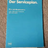 VW service plan booklet / manual Split T2 Dated 1964 Grand Garage zug . This has mostly date stamps from 1964/66/67 etc .this has some of the original information like chassis number and engine number . Then the service date stamps are from 1988-89 . This is a cool item to have for you vehicle if missing .