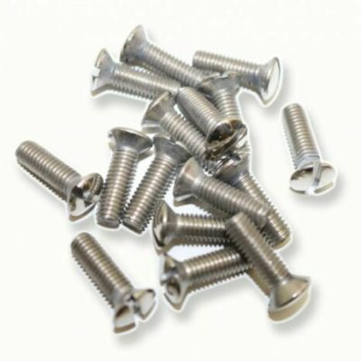 16-piece Stainless Steel Seat Recliner Screw Set for 356A, Polished for Correct Finish. OE 64452100900
