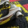A pair of original outer door handles for Porsche 356A T2, 356B+C Models .They work on the same key and are all original . They will be supplied with 2 keys . Please note some pitting and marks to original chrome .