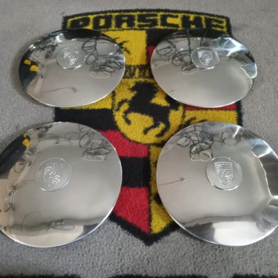 set of 4, Original flat hubcaps for Porsche 356C, 911, 912