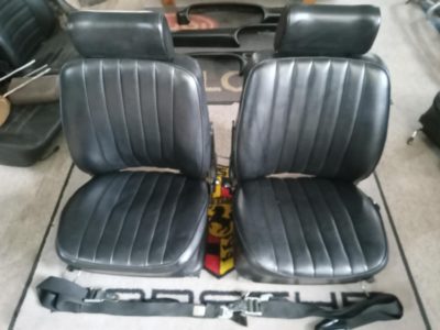 A pair of used Porsche 911 seats 1972-73 black