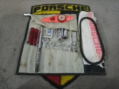 A superb original tool kit for Porsche 911 SWB -1968 models. The bag and tools have been lightly cleaned .