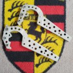a pair of original used Porsche 356a/b/c Front bonnet/hood hinges in overall good condition .