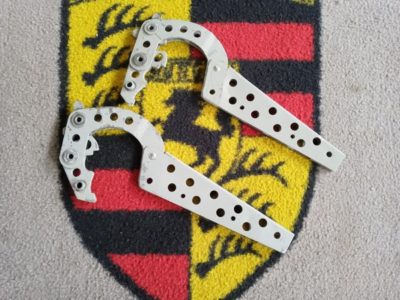 a pair of original used Porsche 356a/b/c Front bonnet/hood hinges in overall good condition .