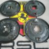 An original set of 4 front and rear brake back plates for Porsche 356a models . Overall condition very good .