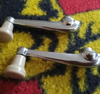 A pair of Porsche 356 T2 1957-59 Original winder handles , original ivory knobs