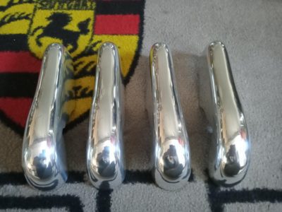 this amazing and all original set of 4 Porsche 356 Pre A & 356 A bumper guards . These are in superb condition , they have just had a re-polish on the outside and are ready to fit .