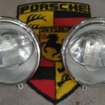 pair of lightly restored Bosch headlamps for Porsche 356A/B 1959-62 Models .