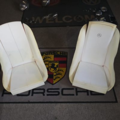 A pair of Porsche 356/911/912 Simonsen Speedster seats with foam