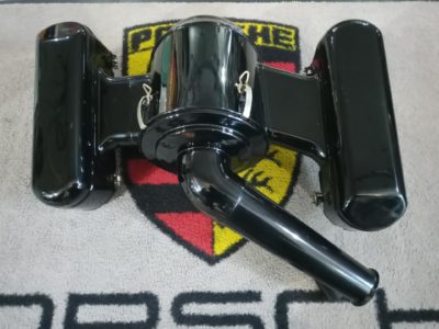 A superb Solex Air Filter Housing from Porsche 901 911 1965 models . This is a genuine air cleaner housing off a late 1965 911 fitted with Solex carburetors .