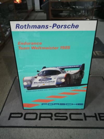 Original Porsche Endurance Weltmeister 1985 framed poster 1020mmx 770mm glass