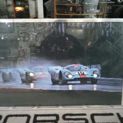 Original Porsche 917 framed poster . 900mm x 595mm Good overall condition .
