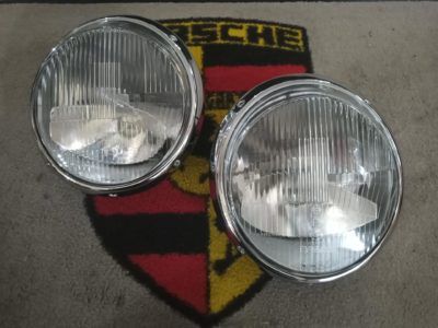 A Pair of Porsche 911/912 Original H1 Headlamps (Pair) Left hand drive .