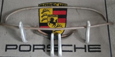 A set of Porsche 356a bumper guards front and rear and also front and rear over rider bars , These require work and have a couple of dings and dents, marks and scratches . Please view all pictures .