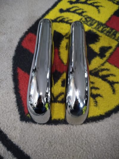 A pair of Porsche 356 PRE A & 356A 1953-57 bumper guards, Very good condition . These have Have been refinished .