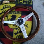 A lovely clean 360mm Wood rim Nardi Torino , with horn button. This is stamped Made in Italy , 70083 . Part number 893419091S .